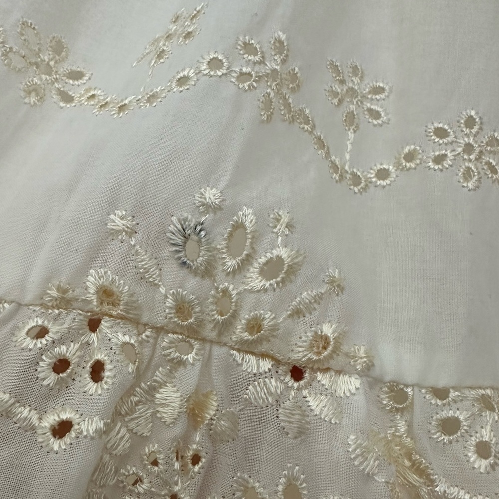 Moon River embroidered eyelet cotton dress l - Picture 5 of 9